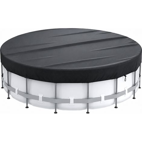 Bâche Piscine Ronde Noir 14FT 43020CM avec 1 paquet d'accessoires, Housse Spa 30 × 40 × 6 cm, 1,53 kg – Livraison gratuite (1/2)