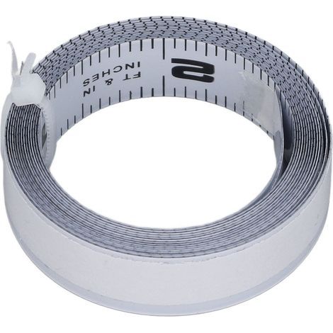 Ruban métrique auto-collant métallique 72in (6ft) Règle adhésive en acier carbone Mesure inversée (1/5)