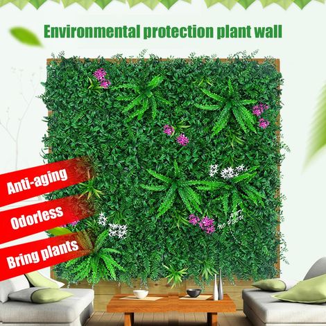 Plantes vertes artificielles, simulation de gazon vert, décoration murale pour la maison, hôtels et cafés, décors de fond (1/3)