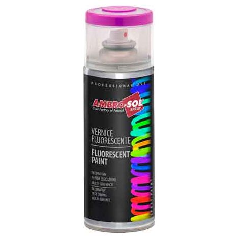 BOMBOLETTA SPRAY FLUORESCENTE AMBROSOL 400 ml - Blu - 6 pezzi- AMBROSOL