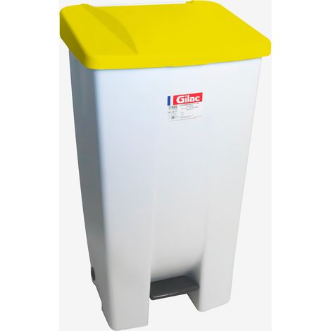 Poubelle à Pédale Eco 120 L avec Roulettes et Couvercle - Gilac