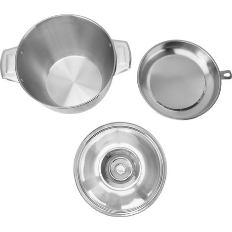 Filtre à saindoux de 2,8 L en acier inoxydable 304, seau domestique de stockage d’huile avec filtration des résidus, bac à saindoux (1/4)