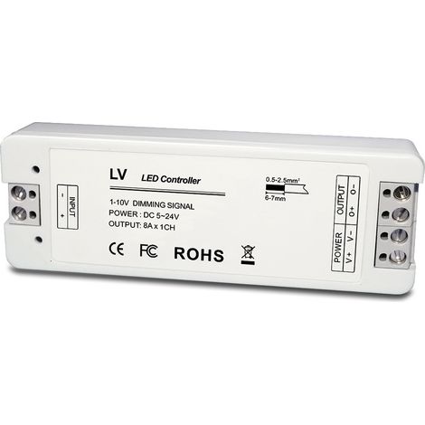 0-10V LED lighting dimming controller, 1-10V PWM constant voltage dimmer.