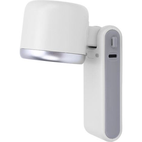 Ventilatore turbo portatile, con display digitale, pieghevole, 5 velocità, portatile con cinturino da polso, per uso esterno, colore bianco. (1/5)