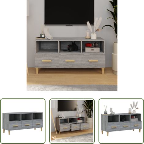 vidaXL Holzwerkstoff - TV-Schrank Grau Sonoma 102x36x50 cm Holzwerkstoff (1/5)