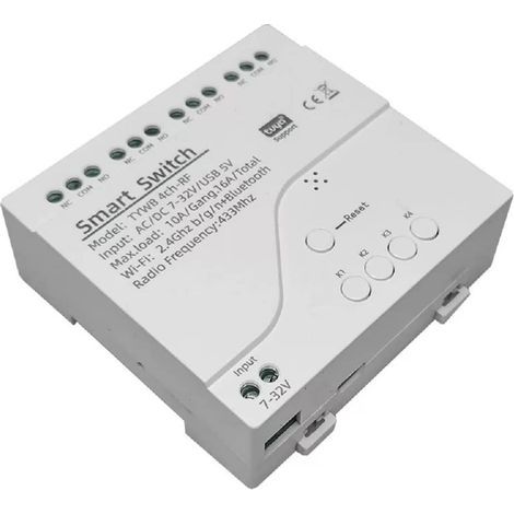 Relais de commutation USB 5 V AC/DC 7-32 V Smart WiFi sans fil contact sec module, télécommande Tuya Smart Life, fonctionne avec Alexa Google Home (1/5)