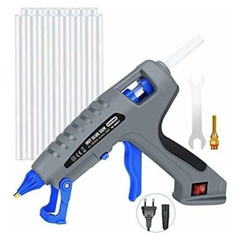 Pistolet à Colle Chaude Pistolet en silicon de 200 W, avec 15 pièces de 19 cm de contrôle de température automatique industriel de bâton de colle (1/5)