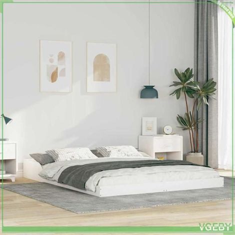 Cadre de lit - ABI - 150 x 200 cm - Pin massif - Durable - 2 places (1/5)