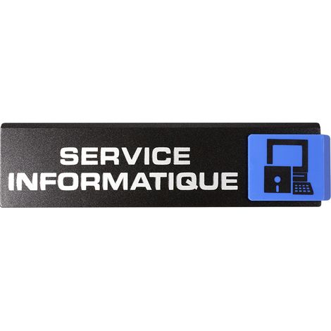 Plaque de porte Service informatique - Europe design 175x45mm - 4261225