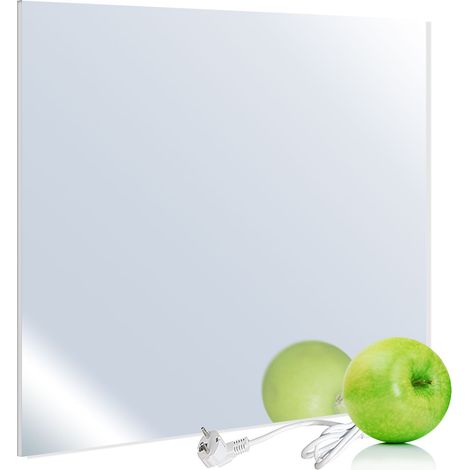VIESTA® H320-SP Calefactor Infrarrojo con Espejo [320W] – Panel de Calefacción Compacto con Tecnología Carbon Crystal – Calefacción de Pared Plana con Cristal Espejo – Diseño 2 en 1 Elegante (1/5)