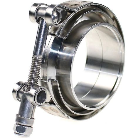Collier de serrage d'échappement à bride V-band 3' pour turbos, tuyau d'échappement, largeur 76 mm, diamètre 22 mm. (1/5)