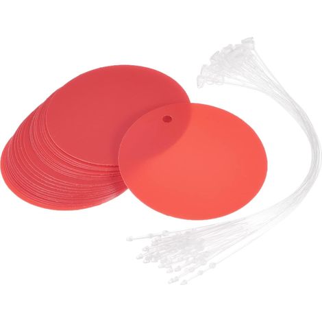 Étiquettes rondes en plastique de 50 pièces (5 cm), résistantes à la déchirure et imperméables, pour