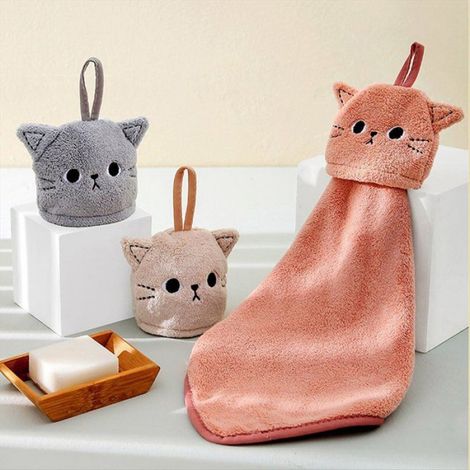 Serviette À Main - Microfibre - 30 X 30 Cm - Pour Salle De Bain Et Cuisine - Enfant Et Femme - Lot De 3 (1/5)