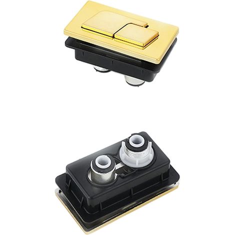 Bouton poussoir double carré en plastique ABS (1/3)