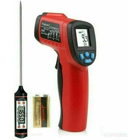 Green Mobility-Thermomètre Infrarouge, Thermomètre Laser, 【Thermomètre industriel】Thermomètre sans Contact, 【Thermomètre industriel】, 【Utilisation non corporelle】Noir/Rouge(50°C  550°C (58°F 1022°F),F (1/5)