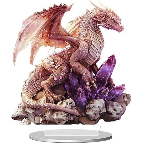 Ornement Animalier Acrylique Dragon Bureau Appartement Maison Figurine Acrylique 2D décoration Bureau Couloir Objet décoratif Plat Ornement Dragon médiéval