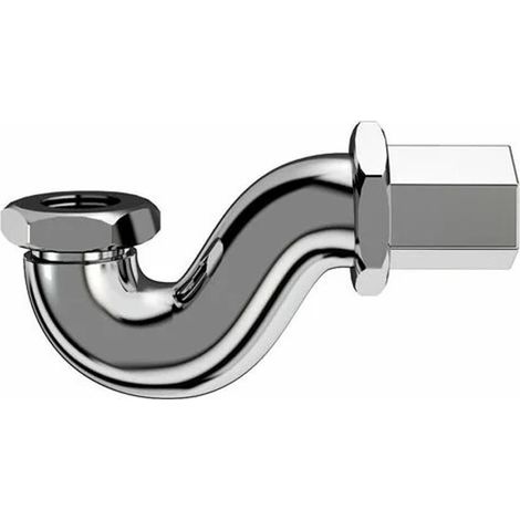 Siphon en P chromé Clearwater pour baignoire - Aquatop (1/2)