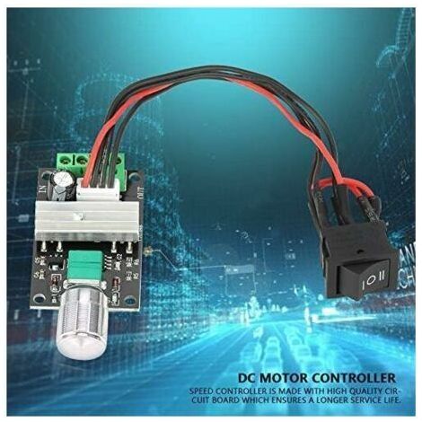 Contrôleur de vitesse pour moteur CC Tigrezy 12 V, contrôleur de moteur CC réversible 6 V/12 V/24 V 3 A PWM avec interrupteur (1/3)