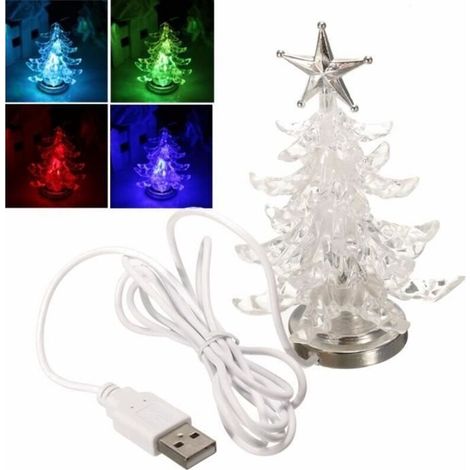 USB LED Christmas Tree Light Flashing Party Decor for Home, Office, Table (1/4)