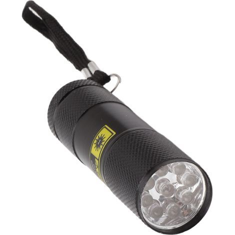 Small UV Flashlight 9 LED 395nm, Purple Light, Mini Pet Urine Detector for Dogs and Cats, Dried Spots, Resin Curing (1/5)