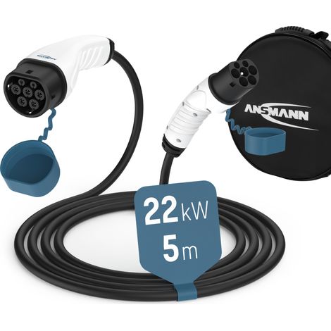 Ladekabel Typ 2 mit 22 kW für Hybrid- & Elektroauto 5 Meter lang