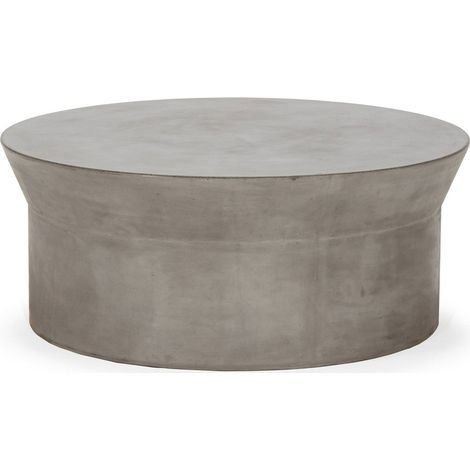 Table à café design effet ciment naturel esprit contemporain - gris ciment naturel