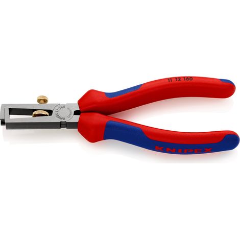 KNIPEX 11 12 160 Pince à dénuder universelles avec poignées multimatières atramentisée noire 160 mm