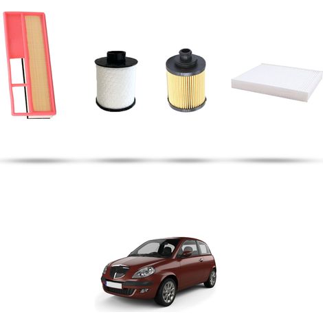 Kit tagliando 4 filtri compatibile con Lancia Ypsilon 1.3 Jtd 77kw dal 2007 al 2011 (1/5)