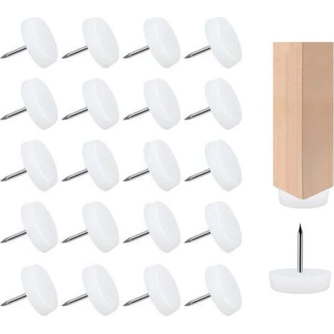 50 Patin Chaise, Plastique Métal, Diamètre 20mm, Épaisseur 5mm, Pour Chaise Table Canapé (1/5)