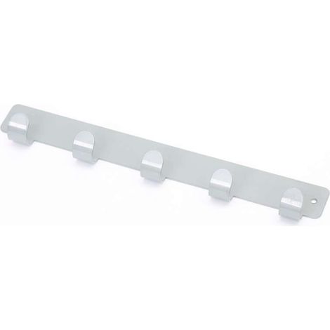 Appenditutto liscio 5 posti in metallo grigio