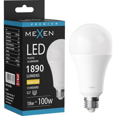 Mexen Nova Bombilla LED E27, A70, 18W, C谩lida - 3000K, 1890 lm - L100-E27-1830-01 (1/5)