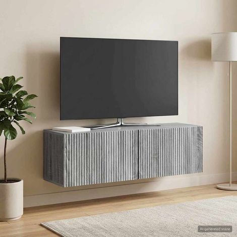 Wandmontierter TV-Schrank Graues Sonoma 98 x 31 x 30 cm (1/5)
