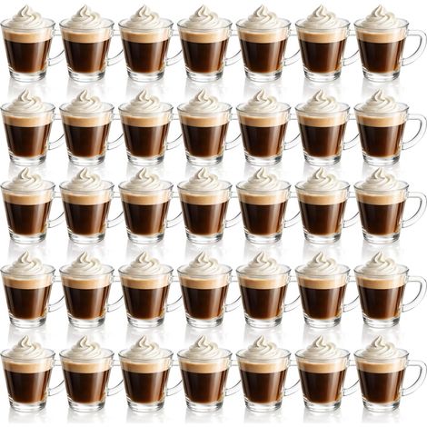 36 Verres à espresso,70 ml,Borosilicate,Poignée ergonomique,Transparent,Micro-ondes,Lave-vaisselle,Café (1/5)