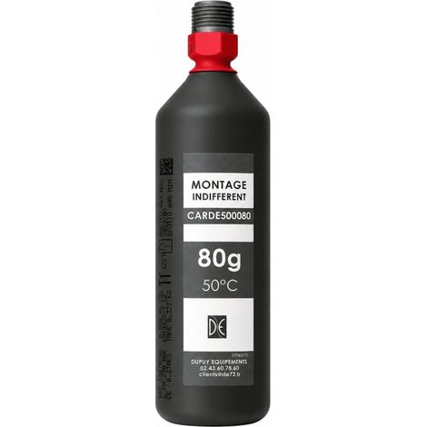 Cartouche CO² 80 g 50°C – tête filetée 15x125 – Conforme NF (1/2)