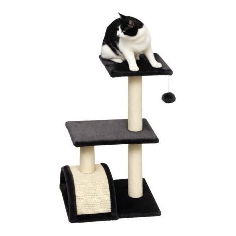 Arbre à chat arbre à grimper griffoir pour chat hauteur 72 cm balle suspendue gris foncé (1/5)