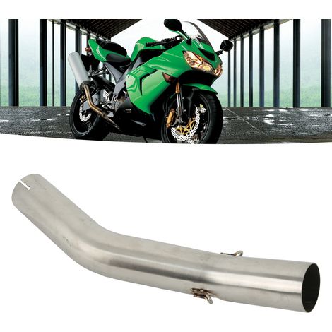Section centrale de tuyau d'échappement en acier inoxydable pour Kawasaki Ninja ZX10R 2004-2005 (1/5)