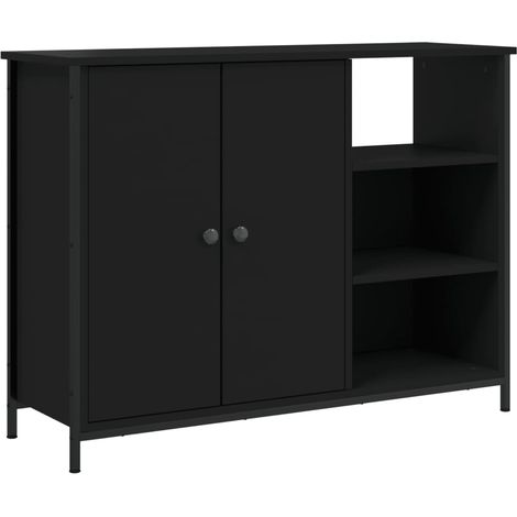 Maison Exclusive - Credenza Nera 100x33x75 cm in Legno Multistrato