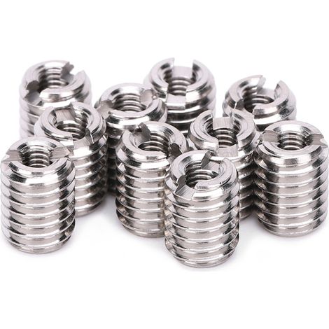 10 inserts filetés, outil de réparation, écrou réducteur mâle/femelle, visserie en acier inoxydable (1/5)