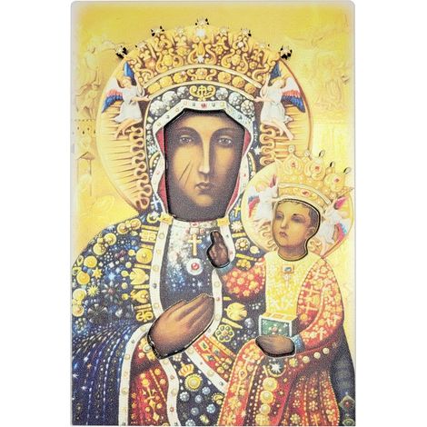 Immagine in argento della Madonna di Częstochowa Dimensioni: 10x15 cm Codice articolo: ES0532583DS