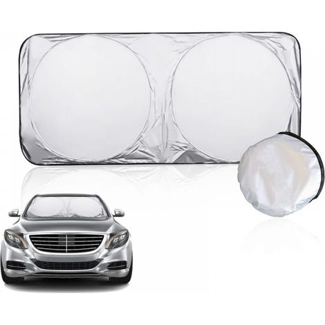 pare-soleil pour pare-brise avant de voiture de 150 x 85 cm, pare-soleil intérieur pliable, isolation thermique et protection UV (1/5)