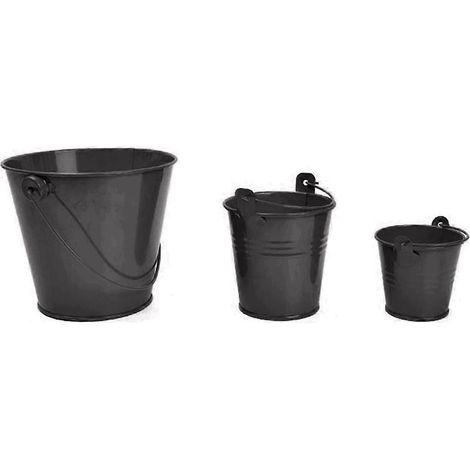 Lot de 3 mini seaux en métal avec poignée pour bonbons, petites plantes, bar, fête, seau à glace (1/5)