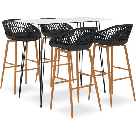 5-tlg. Bar-Set Weiß und Schwarz