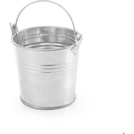Seau Avec Anse - Acier Galvanisé - 100 x H90 mm - Pour Décoration Rustique Et Service Non Alimentaire - 1 Pièce (1/3)