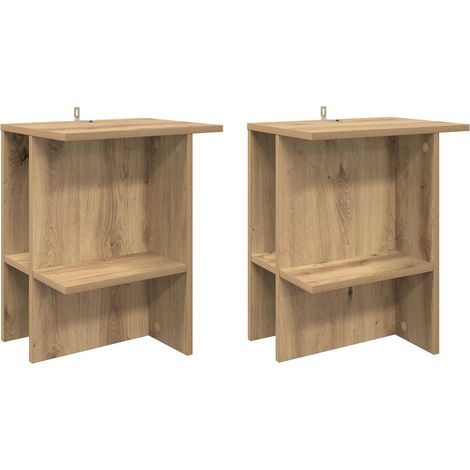 Tavolino da salotto 2 pcs Rovere Artigianale 40 x 30 x 49 cm vidaXL