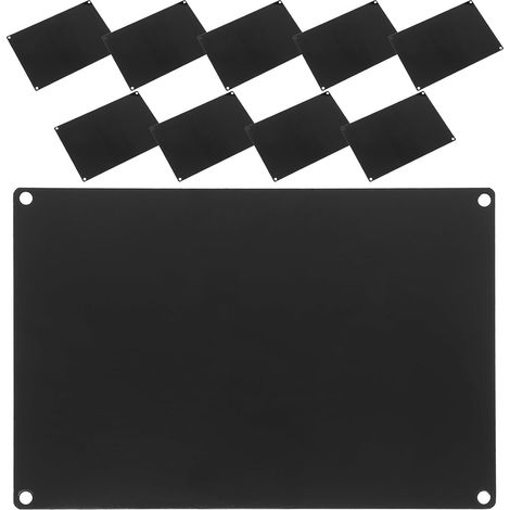 Lot de 10 Plaques Gravées en Alliage d'Aluminium Noir 15X10 CM avec Trous de Fixation Étiquettes Métalliques Vierges pour Gravure Industrielle Signalétique et Bricolage (1/5)