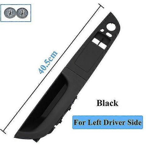 Poignée de porte intérieure gauche (accoudoir, interrupteur de lève-vitre) pour BMW Série 3 E92 Coupé 320i, 330i, 335i (2007-2014) - Noir (1/5)