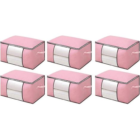 Sac de rangement pour vêtements, boîte de rangement pliable pour couvertures en tissu, organisateur de penderie avec fenêtre transparente