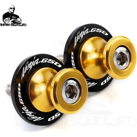 CNC-gefräste M10 Schwingen-Gleitbolzen für Kawasaki Ninja650r (2017–2022) – Gold