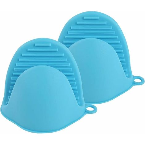 royaluxe - Mini gant de four épais en silicone résistant à la chaleur pour la cuisson, la cuisine, le barbecue (bleu), (1/5)