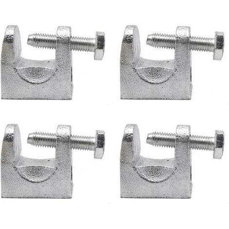 4 Pièces Pince Poutre, Pinces Support Acier Galvanisé, Pince Poutr, Pince Pour Profilé KCK, Ouverture 25mm, Utilisé Dans l'électricité, le Pétrole, la Construction, l'acier et d'autres Industries (1/4)